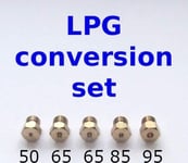 Set of 5 LPG Jets Injectors Cooker Hob Nozzles Conversion To LPG Propane Butane