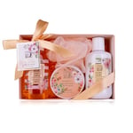 Accentra - Set cadeau de douche pour femmes HONEY JASMINE dans une belle boîte cadeau-Set de 4 pièces gel douche,lotion,beurre pour le corps - cadeau pour la Saint-Valentin & la Fête des mère