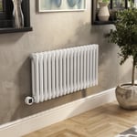 White Electric Horizontal Column Radiator 1.2kW with Wifi - H400xW830mm