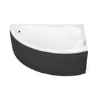 Azura Home Design - Baignoire d'angle oriego maxi 140x90 cm droite avec tablier noir