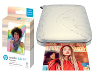 HP - Sprocket Select Eclipse Pocket Photo Printer + Select Zink Paper 50 pcs 2.3x3.4" - Bundle