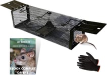 Piege A Rat,Attrape Souris Vivante Qui Capture Les Animaux Nuisible en Exterieur Et Interieur. Cage Ou Nasse Anti Souris Efficace avec Deux Entrée. Piege A Souris,Mulot Et pour Tout Autre Ron.[W307]