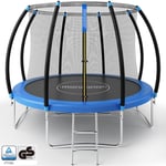 Trampoline ø 244/305 cm Set complet avec filet de sécurité intérieur Échelle Couverture de bord Trampoline de jardin 305 cm - Monzana