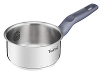 Tefal Daily Cook - Base renforcée, adaptée à tous types de cuisinières, grande conductivité et résistance avec matériaux recyclés, casserole en acier inoxydable de 12 cm, 0,4 l