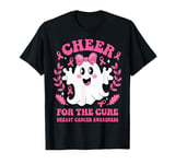 Cheer for the Cure Breast Cancer Awareness Ghost Pink Ribbon T-Shirt