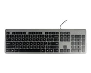 HDWR typerCLAW-PC120R Clavier Filaire, Support Cyrillique, Touches à Membrane Silencieuses, Disposition Russe, USB 3.0, Noir, Design de Bureau