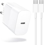 Adaptateur Usb C Chargeur Pour Iphone 15 Charge Rapide, 30 W Chargeur Rapide Avec Câble 2m Pour Iphone 15 Pro/Pro Max/Plus/Ipad Pro/Samsung Galaxy S23 S22 S21 Chargeur Prise Tête T[Cha302239]