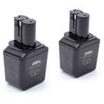 2x Batterie compatible avec Bosch série psr 1º géneration outil électrique (3000 mAh, NiMH, 12 v) - Vhbw