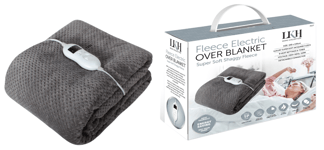 Jacquard Super Soft Fleece Electric Over Blanket Heat Settings Digital Timer