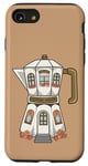 iPhone SE (2020) / 7 / 8 Coffee House in a Stovetop Espresso Maker, Cute Illustration Case