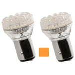 Adnauto - 2 Ampoules BA15S led - 12V - 21W - Eclairage Orange