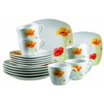 Domestic 920834 Kaffekoppar och tallrikar set 30 stycken Papaveroâ € ¦