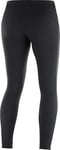 Salomon, Leggings de Running, Pour Femme, COMET WARM TIGHT W, Jersey, Noir, Taille : L, LC1154200