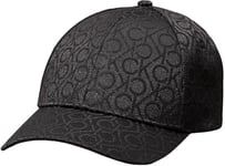 Calvin Klein Women's Monogram Jacquard Logo Cap, Black (Ck Black Mono Jacquard), One Size