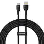 Flash 2 USB-kabel USB till USB-C 100W 2m - Svart