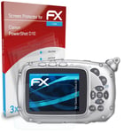 atFoliX 3x Protecteur d'écran pour Canon PowerShot D10 clair