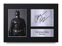 HWC Trading Christian Bale Signed A4 Printed Autograph Batman The Dark Knight Print Photo Picture Display