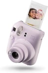 Fujifilm instax Mini Appareil Photo instantané 12, Exposition Automatique avec Objectif Selfie intégré, Violet Lilas