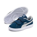 Puma Mixte Enfant Smash V2 Buck V PS Baskets, Bleu (Gibraltar Sea-High Rise White 10), 34 EU