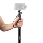 JOBY Compact Monopod 2-in-1, Monopode Photo/Action Cam avec Rotule, Fixation Universelle ¼-20", Support Pivotant Compatible avec GoPro, Reflex, Hybride, Couleur : Noir