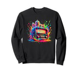 Splash Art Vintage Radio Antique Radios Sweatshirt