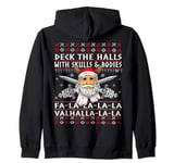 Viking Ugly Christmas Jumper Viking Deck Halls Zip Hoodie