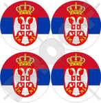 serbie srjiba Serbe 50 mm (5,1 cm) bumper-helmet en vinyle autocollants, Stickers x4