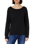 Tommy Hilfiger Women Jersey Jumper Elegant, Black (Black), S