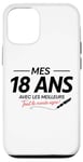 Coque pour iPhone 12/12 Pro 18ème anniversaire garçon fille 18 ans 2007 drôle cadeau