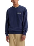 Levi's Men's Relaxd Graphic Crew Sweatshirt, Chrome Headline Naval Academy, S