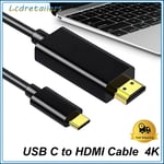 USB C Type C To HDMI 4K Cable TV Adapter Mobile Phone Tablet HDTV For Samsung