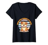 Womens Your Dog Thinks I'm Cool For Dog Lover V-Neck T-Shirt