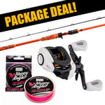 Patriot Fireball Xtreme Pike + Abu Garcia Revo Max Pro hyrräkelasetti kuitusiimalla