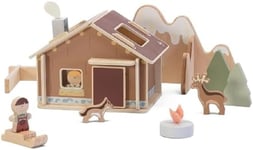 Sevi Play Set Chalet Dolomites Jeux et constructions en Bois pour Les Enfants à partir de Deux Ans | 29x14,5x19cm Nature | modèle 87862