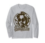 Big Lebowski The Dude Abides Negative Head Shot Portrait Long Sleeve T-Shirt