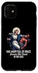 Coque pour iPhone 11 Je vous salue Marie pleine de grâce Punch the Devil in the Face Catholic
