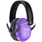 Procase Casque Anti Bruit Enfant, Casque Pliable Réglable Confortable, avec Une Atténuation de SNR 34dB, Serre-tête Souple pour Milieu Bruyant ou Stressant-Violet