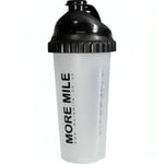 More Mile 650ml Protein Shaker Black Water Bottle Running Hydration Drinks