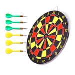 LHQ-HQ Dart Board 12 Inch Dart Board Toy Set Thick Double-sided Darts Target To Send 6 Darts Full Size Match Dart Board (Color, Size : One size)