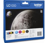 Brother Original LC-1000 LC1000 Black Cyan Magenta Yellow Ink Cartridges NO BOX