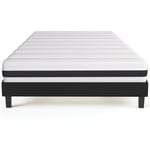 Homifab - Ensemble matelas ressorts ensachés 140x190 Hygiospring + sommier à lattes - Mousse hr