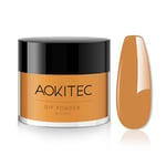 Aokitec 28 g Dip Powder, Toffee Colour/Light Brown Dip Acrylic Powder for Long-lasting 28+ Dip Nails Nail Powder for Nail Art Beginner & Professional, No Need Drying