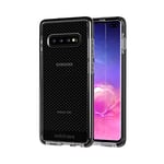 tech21 Evo Check Coque arrière de Protection pour Samsung Galaxy S10+ Motif à Carreaux fumé/Noir