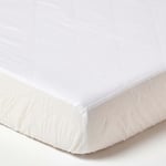 Protège-matelas matelassé, 140 x 190 cm - Blanc - Homescapes