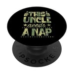 Cet oncle a besoin d'une sieste à deux pouces PopSockets PopGrip Interchangeable