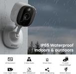 AOQEE Outdoor Security Camera - 2K CCTV Camera Systems IP65 Waterproof, WiFi for