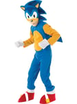 Sonic The Hedgehog Costume + Mask Kids Licensed Fancy Dress Outfit