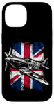 Coque pour iPhone 14 Spitfire Historic World War II British Fighter Avion Apparel