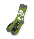 Little Blue House Men's Printed Crew Socks, Don't Poke The Bear, One Size