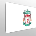 Licensed Décor Single Headboard-100cm (w) x 75cm (h) -Highlighted Full Colour Crest on White Réglable, Vinyl, Liverpool FC Tête de lit Simple – 100 cm (l) x 75 cm (H) – Blason en Couleur sur Blanc